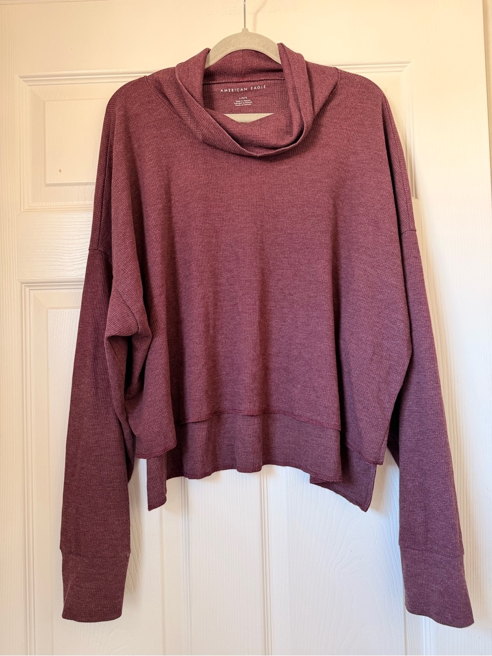 American Eagle Outfitters Rose Mauve Cowl Neck Pullover Sweater